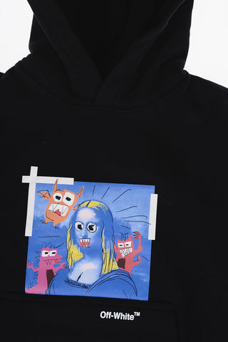 Printed Fleeced-Cotton MONSTERLISA Hoodie