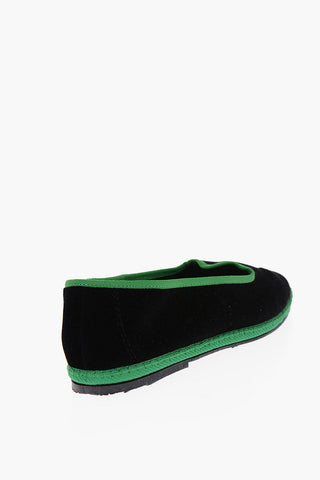 Velvet Furlane with Contrasting Trim and Four-Leaf Clover Embroidery