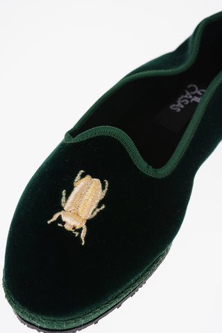 Furlane in Velour con Ricamo Dorato