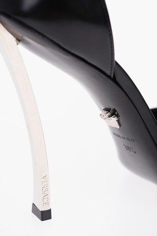 Leather Ankle-Strap Pumps with Studs 11.5cm