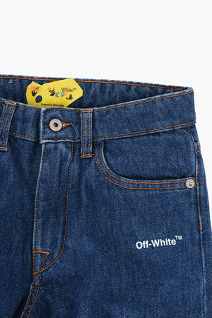 Jeans in Tinta Unita con Dettagli a Contrasto