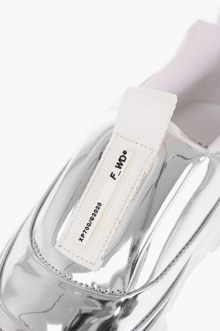 Sneakers Slip On AURORA In Ecopelle metallizzata con Stampa in Lettering