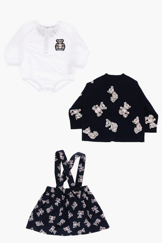 All Over Teddy BELLE Jumpsuit t-shirt and Cardigan Set