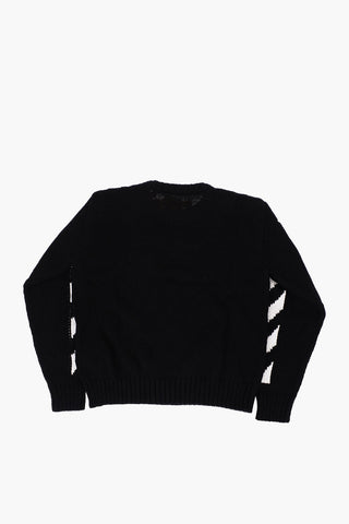 Lightweight Crew-neck Sweater with Contrasting Details