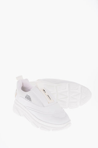 Faux Leather AURORA Slip On Sneakers with Lettering-Print