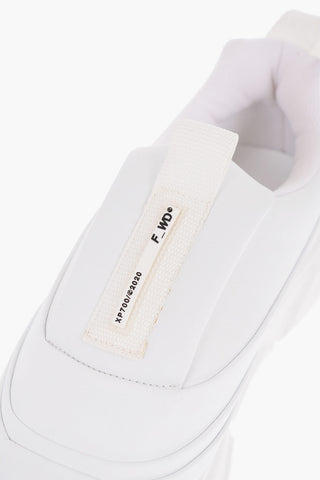 Faux Leather AURORA Slip On Sneakers with Lettering-Print