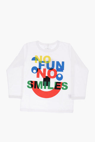 T-shirt Girocollo Stampata a Manica Lunga