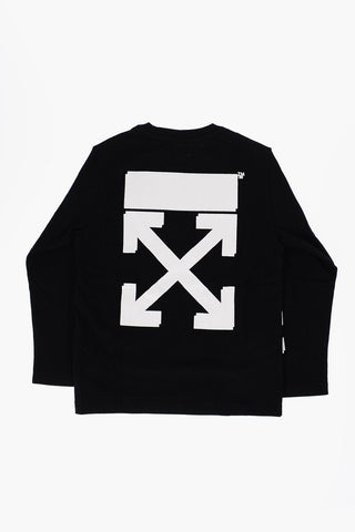 Long Sleeve Crew-neck T-Shirt with Contrasting Details