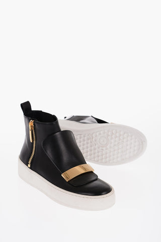 Sneakers Alte in Pelle con Zip