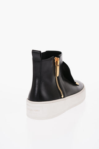 Sneakers Alte in Pelle con Zip