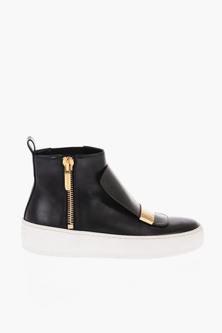 Sneakers Alte in Pelle con Zip