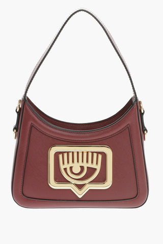 Saffiano Eco-leather EYELIKE Shoulder Bag with Metal Logo