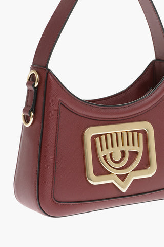 Saffiano Eco-leather EYELIKE Shoulder Bag with Metal Logo