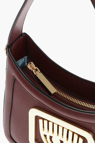 Saffiano Eco-leather EYELIKE Shoulder Bag with Metal Logo