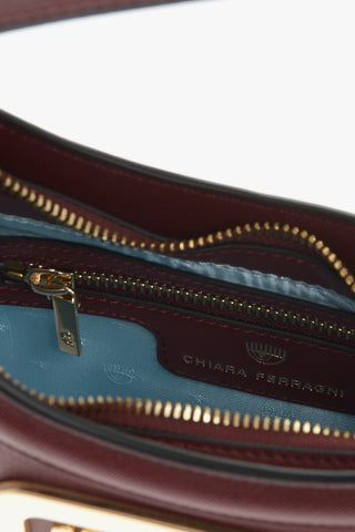 Saffiano Eco-leather EYELIKE Shoulder Bag with Metal Logo