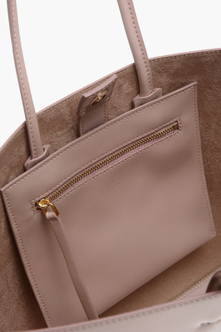 Patent Leather Shopper Bag with Flared Design