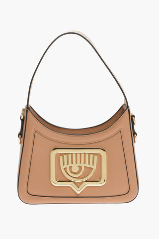 Saffiano Eco-leather EYELIKE Shoulder Bag with Metal Logo