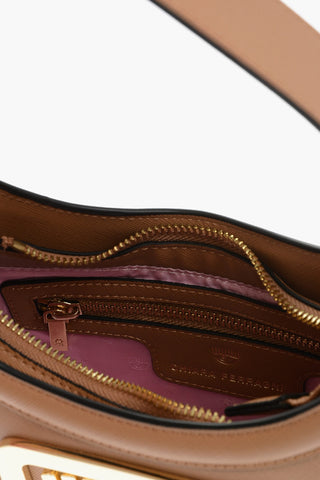 Saffiano Eco-leather EYELIKE Shoulder Bag with Metal Logo