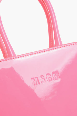 Glossy Handbag with T-shirt Design and Removable Shoulder Strap