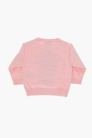 Teddy Embroidery Crew-Neck Sweater