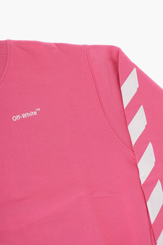 Brushed Cotton Crew-neck Sweatshirt with Printed Contrasting Logo