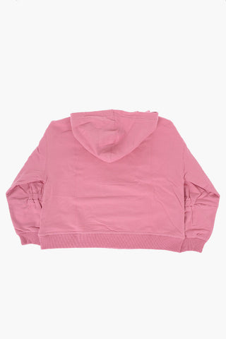Fleeced-Cotton Hoodie with Embossed Detail
