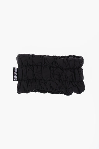 Teddy Bear Embroidered Nylon Neck Warmer and Beanie Set
