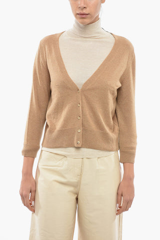 Interchangeable Detail Cashmere Cardigan