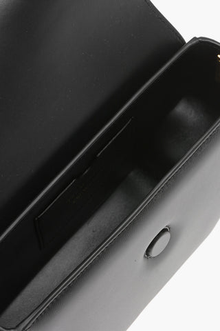 Leather Square Shoulder Bag with Cut-Out Details