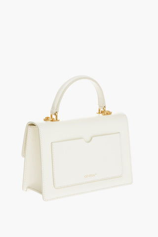 Leather Handbag with Golden Logo