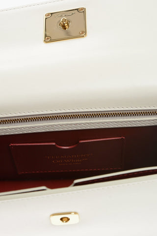 Leather Handbag with Golden Logo