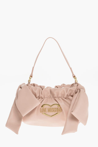 LOVE Faux Leather Crossbody Bag with Side Bows