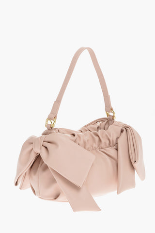 LOVE Faux Leather Crossbody Bag with Side Bows