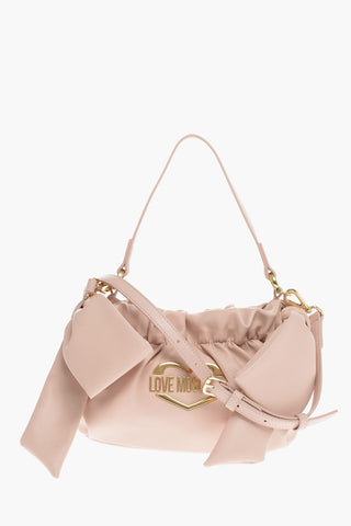 LOVE Faux Leather Crossbody Bag with Side Bows