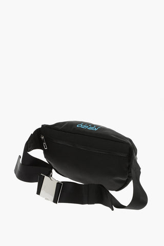 Tiger Crest Embroidered Solid Color Bum Bag