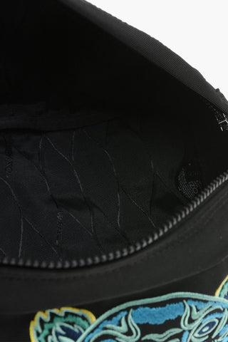 Tiger Crest Embroidered Solid Color Bum Bag