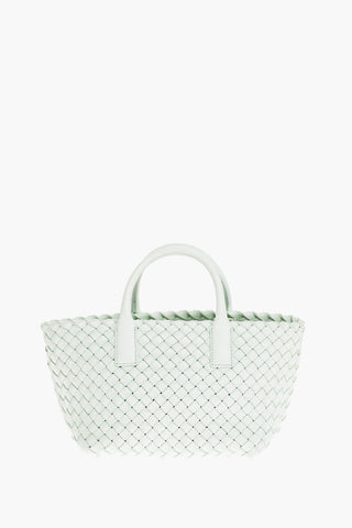 Braided Leather CABAT Tote Bag with Removable Shoulder Strap and Matched Pouch