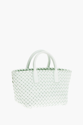 Braided Leather CABAT Tote Bag with Removable Shoulder Strap and Matched Pouch