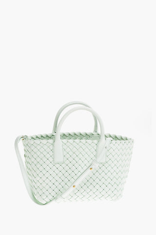 Braided Leather CABAT Tote Bag with Removable Shoulder Strap and Matched Pouch