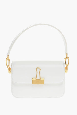 Borsa a Spalla PLAIN BINDER in Pelle con Dettagli Dorati