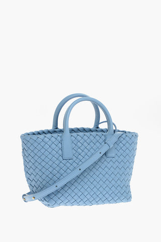 Braided Leather CABAT Tote Bag with Removable Shoulder Strap and Matched Pouch