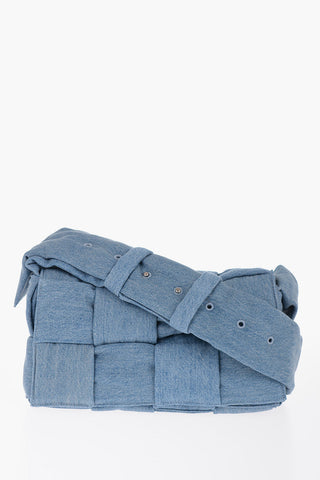 Braided Denim Shoulder Bag