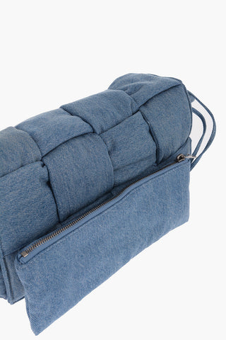 Braided Denim Shoulder Bag