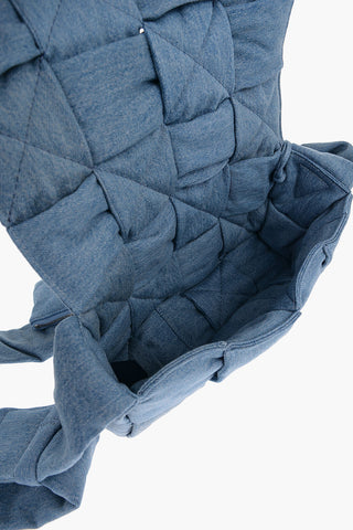 Braided Denim Shoulder Bag
