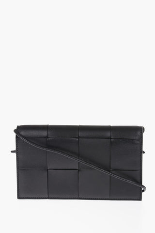 Braided Leather Crossbody Bag with Inner Card Slots
