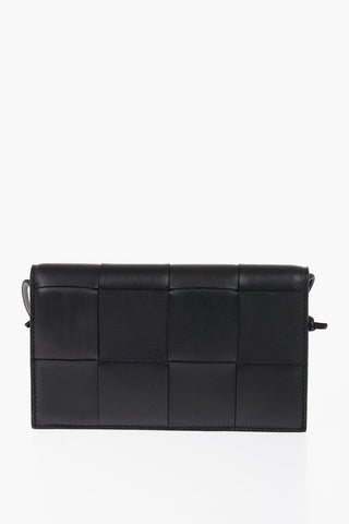 Braided Leather Crossbody Bag with Inner Card Slots