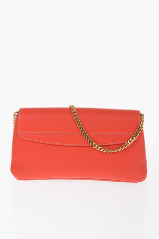 Textured Leather LEENA Bag with Chain Shoulder Strap