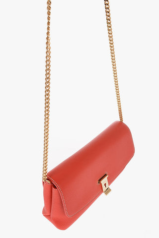 Textured Leather LEENA Bag with Chain Shoulder Strap