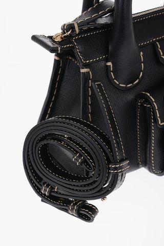 Mini Bag EDITH In Pelle con Cuciture a Vista