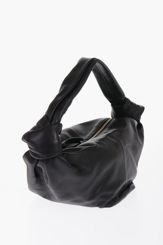 Pleated Leather Hand Bag